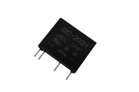 Jelsystem J2 Series Solid State Relay, 2 A Load, PCB Mount, 264 Vrms Load, 28 Vdc Control [J2C-202H]; 459-750