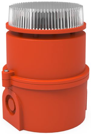 Pfannenberg IS-m Series Red Beacon, 24 V dc, IP65, Direct Mount, 102dB at 1 Metre [32035805000]; 460-325