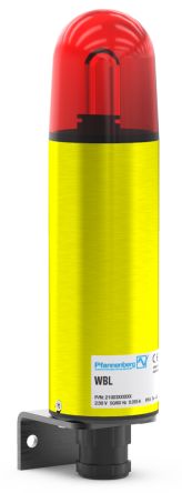 Pfannenberg WBL Series Red Flashing Effect Signal Tower for Use with WBS Series, 230 V ac, Xenon Bulb, AC, IP54 [21003105156]; 460-337