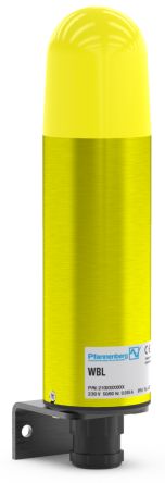 Pfannenberg WBL Series Yellow Flashing Effect Signal Tower for Use with WBL-M, 230 V ac, Xenon Bulb, AC, IP54 [21003103156]; 460-356