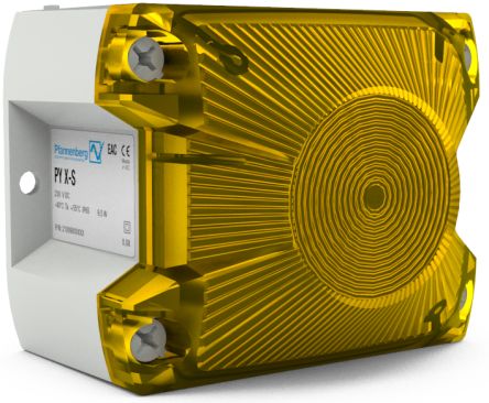 Pfannenberg PY L-S Series Yellow Blinking, Continuous, Flashing Beacon, 115 → 230 V ac/dc, 120 V ac/dc, Panel [21513643055]; 460-362