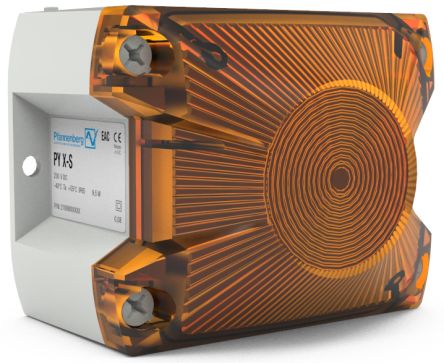 Pfannenberg PY L-S Series Amber Blinking, Continuous, Flashing Beacon, 115 → 230 V ac/dc, 120 V ac/dc, Panel [21513644055]; 460-384