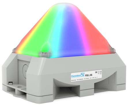 Pfannenberg PY X Series Multicolour Beacon, 12 → 48 V dc, IP66, Free Mount, 101dB at 1 Metre [21556818055]; 460-414