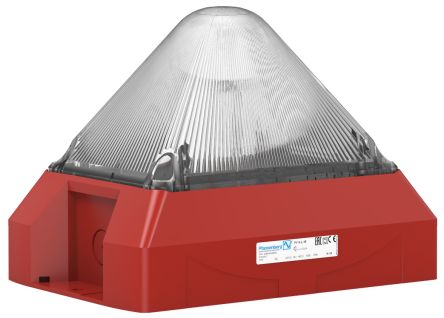 Pfannenberg PY X-L-15 Series Clear Flashing Beacon, 24 V dc, Free Mount, LED Bulb, IP66 [21561801020]; 460-417