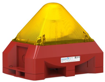 Pfannenberg PY X Series Yellow Beacon, 230 V ac, IP66, Free Mount, 101dB at 1 Metre [21565103000]; 460-420