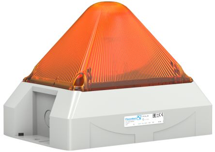 Pfannenberg PY X-L-15 Series Amber Flashing Beacon, 230 V ac, Free Mount, LED Bulb, IP66 [21561104055]; 460-423