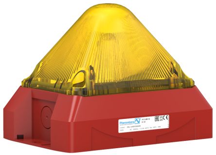 Pfannenberg PY X-M-10 Series Yellow Flashing Beacon, 24 V dc, Panel Mount, Xenon Bulb, IP66 [21551813000]; 460-426
