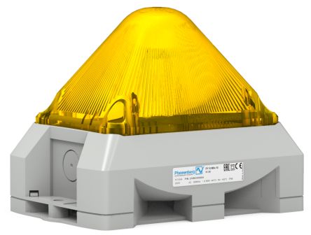Pfannenberg PY X Series Yellow Beacon, 115/230 V ac/dc, 120 V ac/dc, IP66, Free Mount, 101dB at 1 Metre [21556643055]; 460-435
