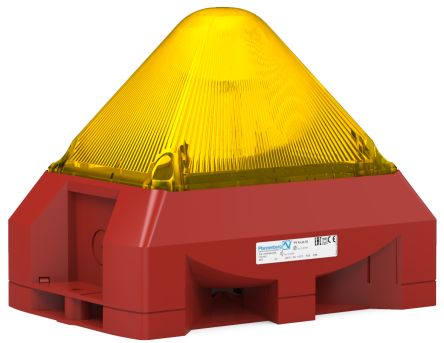 Pfannenberg PY X Series Yellow Beacon, 24 V dc, IP66, Free Mount, 101dB at 1 Metre [21565803000]; 460-441