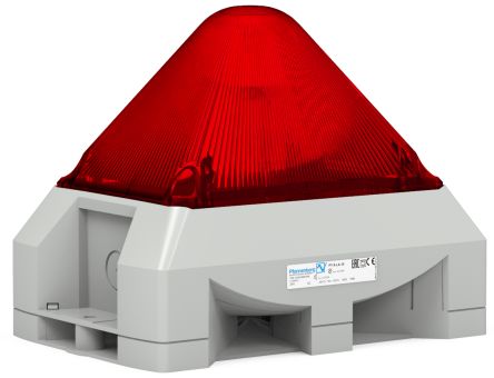 Pfannenberg PY X Series Red Beacon, 24 V dc, IP66, Free Mount, 101dB at 1 Metre [21565805055]; 460-454