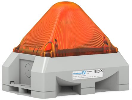 Pfannenberg PY X Series Amber Beacon, 12 → 48 V dc, IP66, Free Mount, 101dB at 1 Metre [21556814055]; 460-475