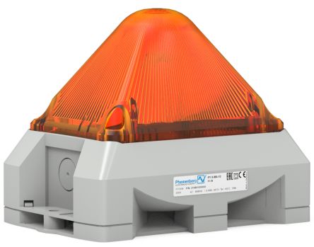 Pfannenberg PY X Series Amber Beacon, 115/230 V ac/dc, 120 V ac/dc, IP66, Free Mount, 101dB at 1 Metre [21556644055]; 460-476