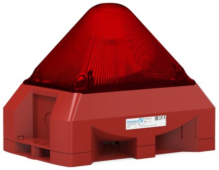 Pfannenberg PY X Series Red Beacon, 24 V dc, IP66, Free Mount, 101dB at 1 Metre [21565805000]; 460-484