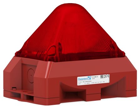 Pfannenberg PY X Series Red Beacon, 230 V ac, IP66, Panel Mount, 101dB at 1 Metre [21555105000]; 460-485