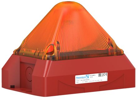 Pfannenberg PY X-M-10 Series Amber Flashing Beacon, 24 V dc, Panel Mount, Xenon Bulb, IP66 [21551814000]; 460-486