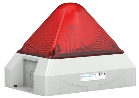 Pfannenberg PY X-L-15 Series Red Flashing Beacon, 230 V ac, Free Mount, LED Bulb, IP66 [21561105055]; 460-488