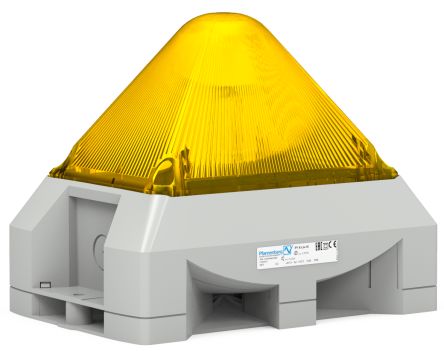 Pfannenberg PY X Series Yellow Beacon, 230 V ac, IP66, Free Mount, 101dB at 1 Metre [21565103055]; 460-491