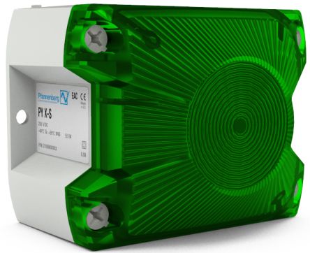 Pfannenberg PY L-S Series Green Blinking, Continuous, Flashing Beacon, 115 → 230 V ac/dc, 120 V ac/dc, Panel [21513646055]; 460-959