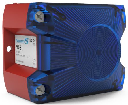 Pfannenberg PY X-S-05 Series Blue Flashing Beacon, 230 V ac, Panel Mount, Xenon Bulb, IP66 [21510107000]; 460-975