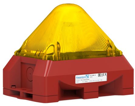Pfannenberg PY X Series Yellow Beacon, 230 V ac, IP66, Free Mount, 101dB at 1 Metre [21554103000]; 460-978