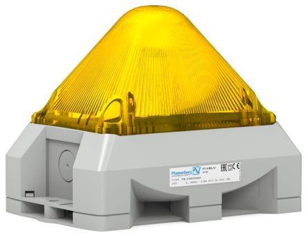 Pfannenberg PY X Series Yellow Beacon, 230 V ac, IP66, Free Mount, 101dB at 1 Metre [21554103055]; 460-990