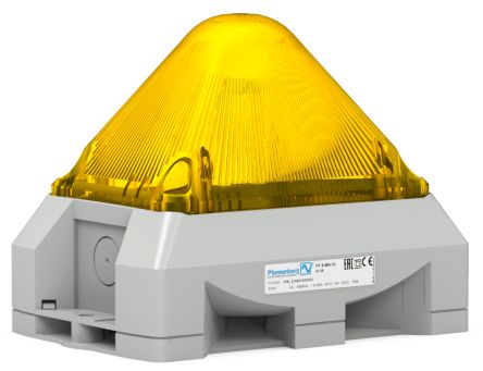 Pfannenberg PY X Series Yellow Beacon, 230 V ac, IP66, Panel Mount, 101dB at 1 Metre [21555103055]; 461-018