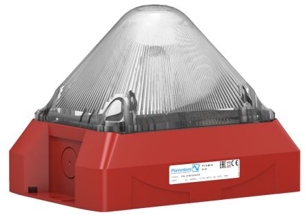 Pfannenberg PY X-M-10 Series Clear Flashing Beacon, 230 V ac, Panel Mount, Xenon Bulb, IP66 [21551801005]; 461-025