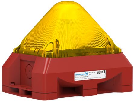 Pfannenberg PY X Series Yellow Beacon, 12 V dc, 24 V dc, 48 V dc, IP66, Panel Mount, 101dB at 1 Metre [21555813000]; 461-030