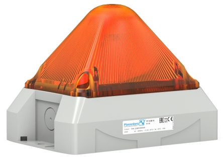 Pfannenberg PY L-M Series Amber Blinking, Continuous, Flashing Beacon, 230 V ac, Panel Mount, LED Bulb, IP66 [21553644055]; 461-035