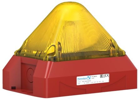 Pfannenberg PY X-M-05 Series Yellow Flashing Beacon, 230 V ac, Panel Mount, Xenon Bulb, IP66 [21550813000]; 461-041