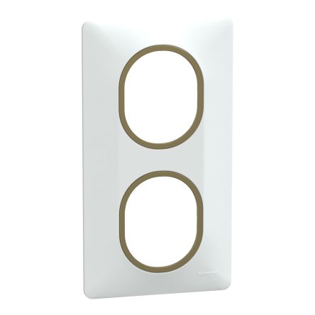 Schneider Electric White 2 Gang Light Switch Cover [S320724D]; 466-468