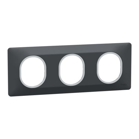 Schneider Electric Anthracite 3 Gang Light Switch Cover [S340706G]; 466-471