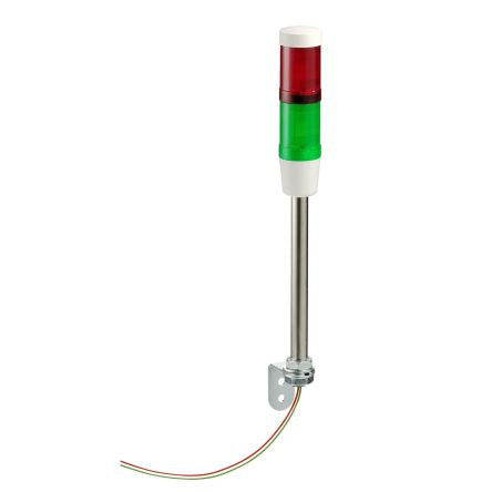 Schneider Electric Harmony Series Green, Red Signal Tower, 2 Lights, 230 V ac, Tube-mounted [XVMM2RGSB]; 466-483