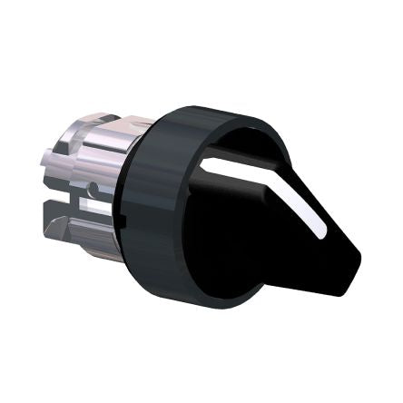 Schneider Electric Harmony Series 2 Position Selector Switch Head, 22.5mm Cutout, Black Handle [ZB4BD47]; 466-484