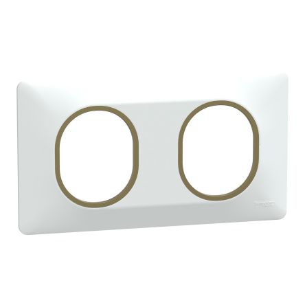 Schneider Electric White 2 Gang Light Switch Cover [S320704D]; 466-505