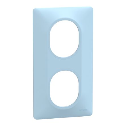 Schneider Electric Blue 2 Gang Light Switch Cover [S320724C]; 466-509