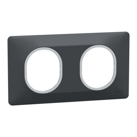 Schneider Electric Anthracite 2 Gang Light Switch Cover [S340704G]; 466-531