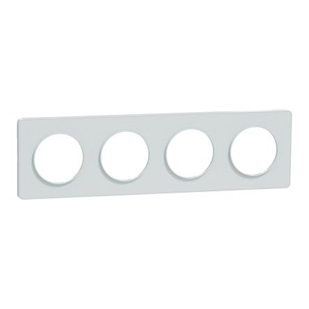 Schneider Electric White 4 Gang Light Switch Cover [S510808]; 466-533