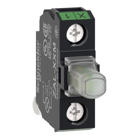 Schneider Electric Harmony Series Contact Block for Use with Push Buttons, 230V, Green Light [ZALVM3M]; 466-538