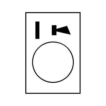 Schneider Electric Marked Label for Use with Push Button, Start-Klaxon [ZB2BY4985]; 466-540