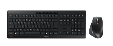 Cherry JD-8550GB-2 Wireless Ergonomic Keyboard & Mouse Set, QWERTY, Black [JD-8550GB-2]; 466-579