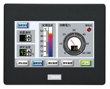 Idec HG1G-4VT22TF-B Series HG1G HMI Panel - 4.3 in, TFT Display, 480 X 272pixels [HG1G-4VT22TF-B]; 466-877