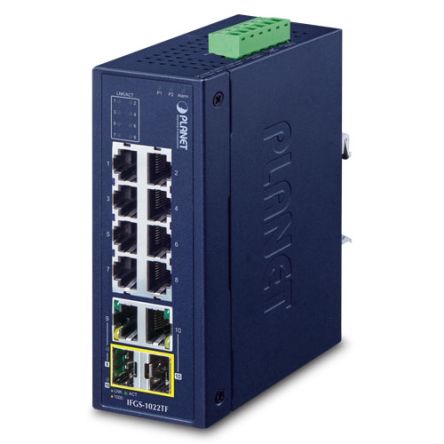 Planet Industrial Ethernet Switch [IFGS-1022TF]; 466-976