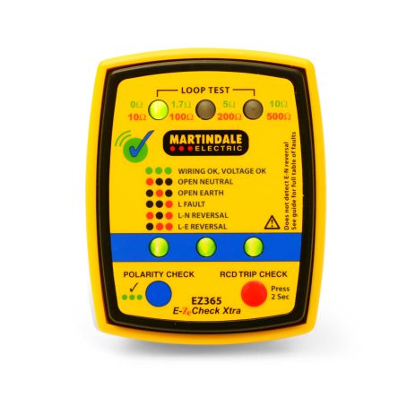 Martindale, Model EZ365 Socket Tester 30mA 230V CAT III 300V [EZ365]; 468-678
