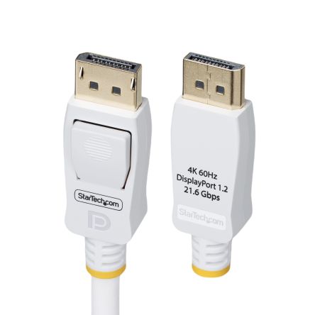 StarTech.com Male DisplayPort to Male DisplayPort, Thermoplastic  Cable, 4K @ 60Hz, 3m [DP12-CABLE-10FTW]; 473-425