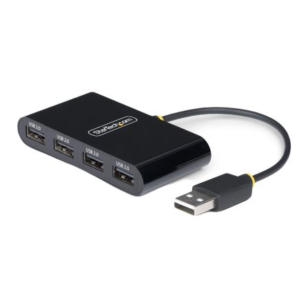 StarTech.com 4 Port USB 2.0 USB C USB C Hub, AC Adapter Powered, 17.4 x 18.5 x 5.8cm [ST4200MINI2-USB-HUB]; 473-435