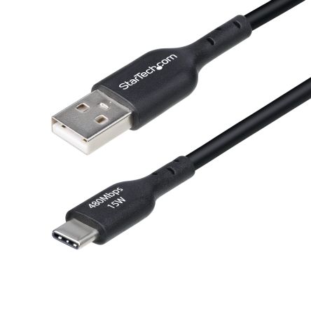 StarTech.com USB 2.0, Male USB A to Male USB C, 480Mbps, 2m [USB2AC2MNC]; 473-444