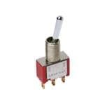 Littelfuse Toggle Switch, Panel Mount, On-Off-On, SPST, Through Hole Terminal, 28 or 120V [7103SPCWZQES]; 473-735