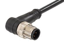 Molex120065, 5m, Black M12 to Female Pigtail Male, Unshielded Shielded, Terminated TPU Sheath [1200652289]; 473-796