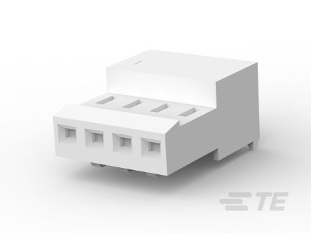 TE Connectivity MTA 100 Series Straight Cable PCB Header, 4 Contact(s), 2.54 mm Pitch, 1 Row(s), Unshrouded [3-641191-4]; 473-854